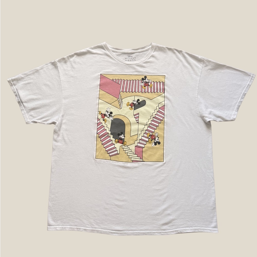 ✨ Disney Mickey Mouse "Relativity" Escher Style Graphic Tee XXL ✨